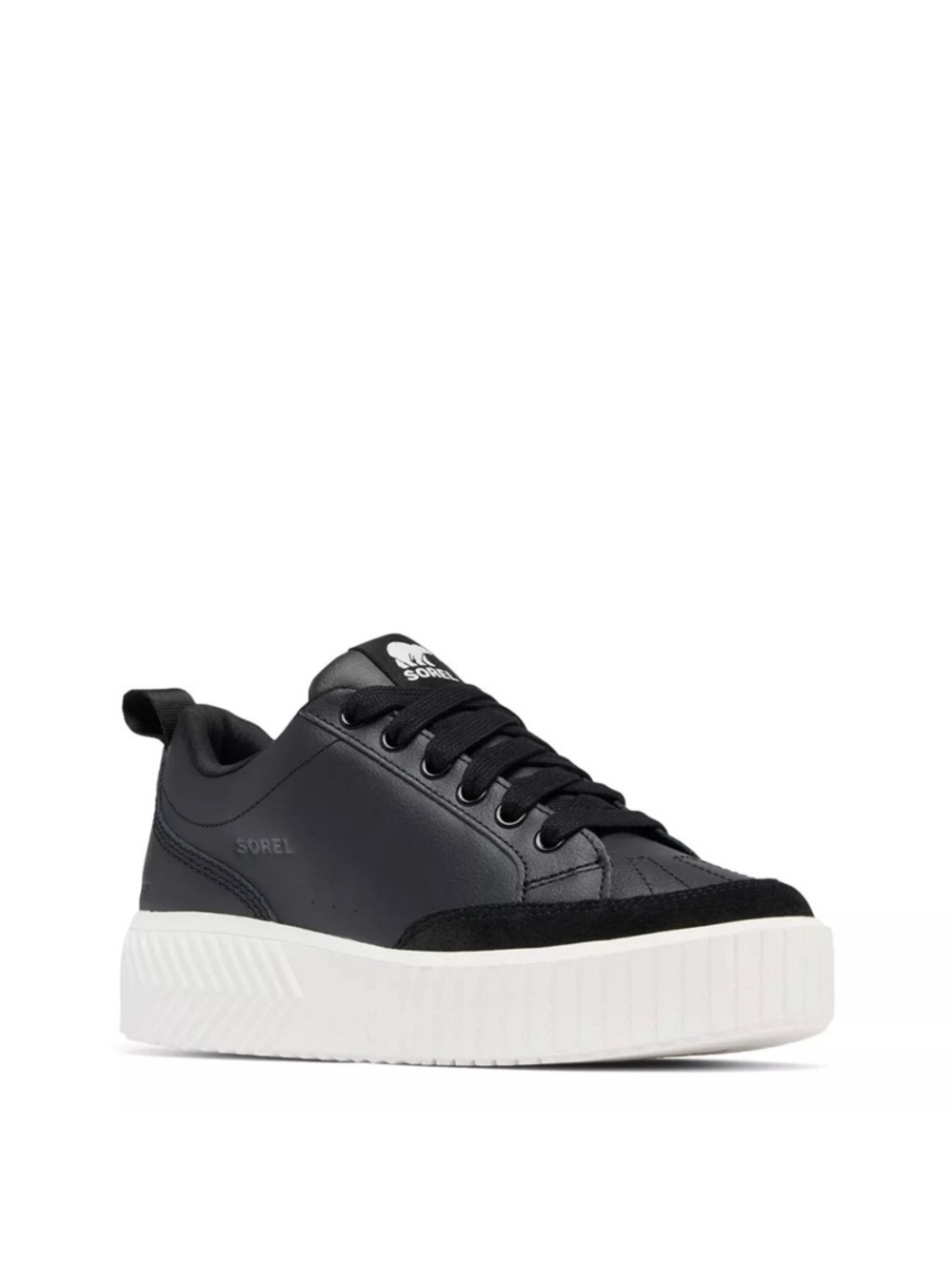 SOREL Women's ONA AVE Low Sneaker - Black, Sea Salt - 10